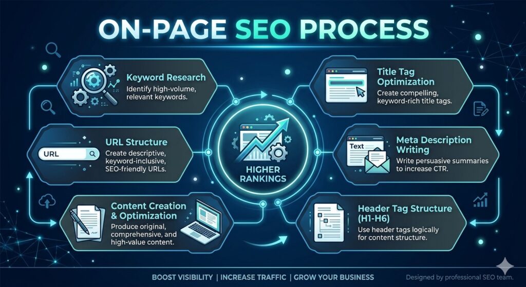 On Page SEO Services in Pakistan process for website optimization