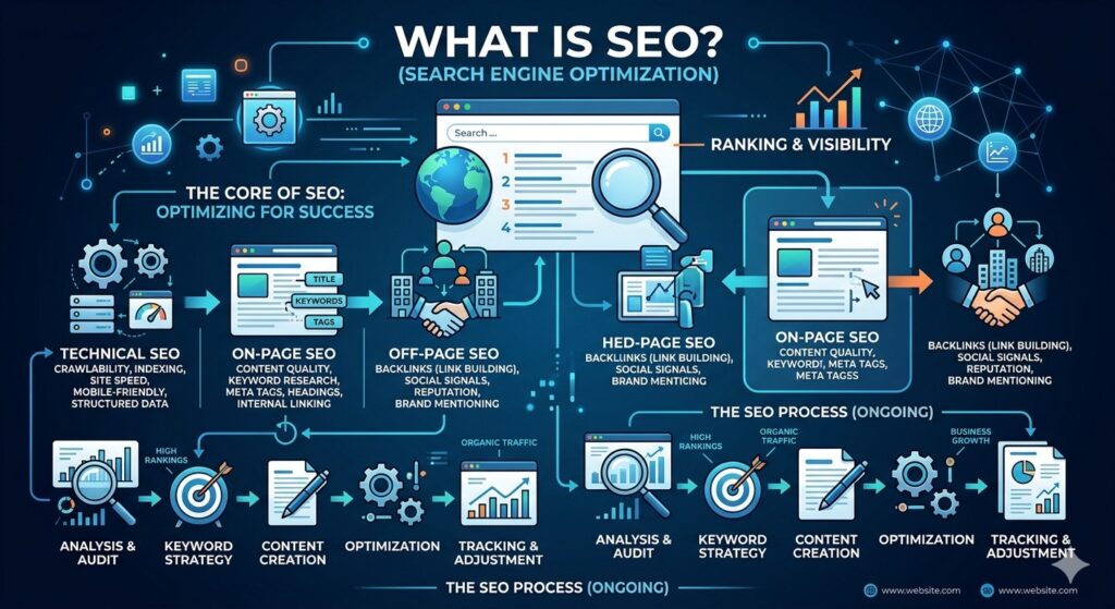 SEO services concept illustration